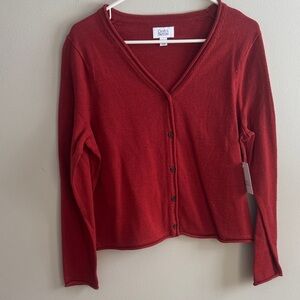 Croft & Barrow Brick Red Cardigan